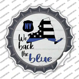 New York Back The Blue Novelty Bottle Cap Sticker Decal