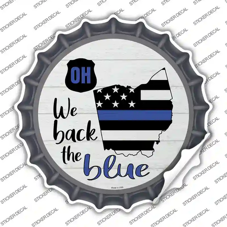 Ohio Back The Blue Novelty Bottle Cap Sticker Decal