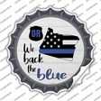 Oregon Back The Blue Novelty Bottle Cap Sticker Decal
