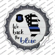 Rhode Island Back The Blue Novelty Bottle Cap Sticker Decal