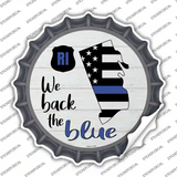 Rhode Island Back The Blue Novelty Bottle Cap Sticker Decal