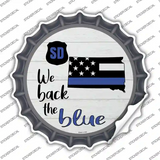 South Dakota Back The Blue Novelty Bottle Cap Sticker Decal