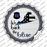 Virginia Back The Blue Novelty Bottle Cap Sticker Decal