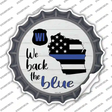 Wisconsin Back The Blue Novelty Bottle Cap Sticker Decal