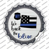 Wyoming Back The Blue Novelty Bottle Cap Sticker Decal