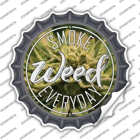 Smoke Weed Everyday Novelty Bottle Cap Sticker Decal