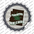 Lets Get High In Arizona Novelty Bottle Cap Sticker Decal