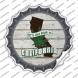 Lets Get High In California Novelty Bottle Cap Sticker Decal