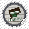 Lets Get High In Connecticut Novelty Bottle Cap Sticker Decal