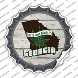 Lets Get High In Georgia Novelty Bottle Cap Sticker Decal