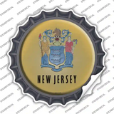 New Jersey State Flag Novelty Bottle Cap Sticker Decal