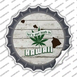 Lets Get High In Hawaii Novelty Bottle Cap Sticker Decal