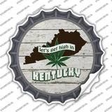 Lets Get High In Kentucky Novelty Bottle Cap Sticker Decal
