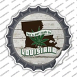 Lets Get High In Louisiana Novelty Bottle Cap Sticker Decal