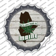 Lets Get High In Maine Novelty Bottle Cap Sticker Decal
