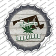 Lets Get High In Maryland Novelty Bottle Cap Sticker Decal