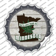 Lets Get High In Minnesota Novelty Bottle Cap Sticker Decal
