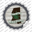 Lets Get High In Mississippi Novelty Bottle Cap Sticker Decal