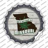 Lets Get High In Missouri Novelty Bottle Cap Sticker Decal
