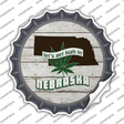 Lets Get High In Nebraska Novelty Bottle Cap Sticker Decal