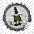 Lets Get High In New Hampshire Novelty Bottle Cap Sticker Decal