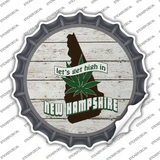 Lets Get High In New Hampshire Novelty Bottle Cap Sticker Decal