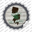 Lets Get High In New Jersey Novelty Bottle Cap Sticker Decal