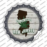 Lets Get High In New Jersey Novelty Bottle Cap Sticker Decal