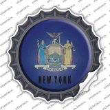 New York State Flag Novelty Bottle Cap Sticker Decal