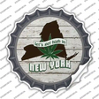 Lets Get High In New York Novelty Bottle Cap Sticker Decal
