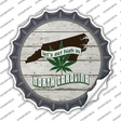 Lets Get High In North Carolina Novelty Bottle Cap Sticker Decal