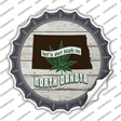 Lets Get High In North Dakota Novelty Bottle Cap Sticker Decal