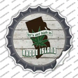 Lets Get High In Rhode Island Novelty Bottle Cap Sticker Decal