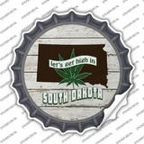 Lets Get High In South Dakota Novelty Bottle Cap Sticker Decal
