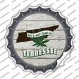 Lets Get High In Tennessee Novelty Bottle Cap Sticker Decal
