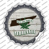 Lets Get High In Tennessee Novelty Bottle Cap Sticker Decal