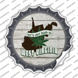 Lets Get High In West Virginia Novelty Bottle Cap Sticker Decal