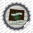 Lets Get High In Wyoming Novelty Bottle Cap Sticker Decal
