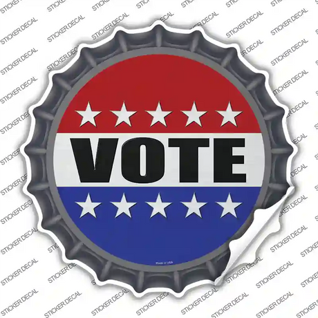 Vote Novelty Bottle Cap Sticker Decal