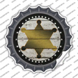 Sheriff Star Novelty Bottle Cap Sticker Decal