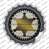 Sheriff Star Novelty Bottle Cap Sticker Decal