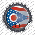 Ohio State Flag Novelty Bottle Cap Sticker Decal