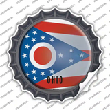 Ohio State Flag Novelty Bottle Cap Sticker Decal