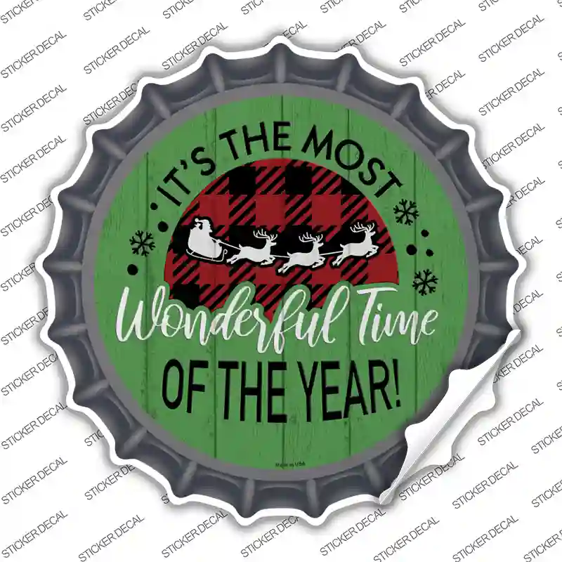 Most Wonderful Time Novelty Bottle Cap Sticker Decal