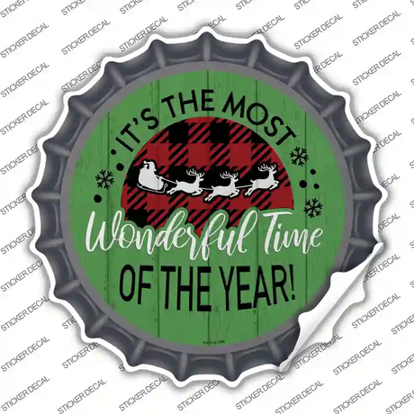 Most Wonderful Time Novelty Bottle Cap Sticker Decal