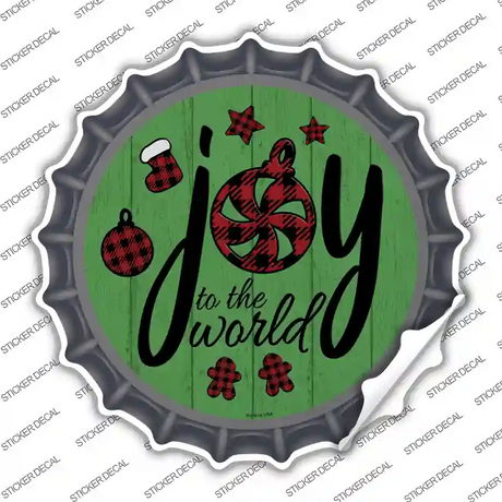 Joy To The World Novelty Bottle Cap Sticker Decal