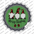 Merry Christmas Gnomes Novelty Bottle Cap Sticker Decal