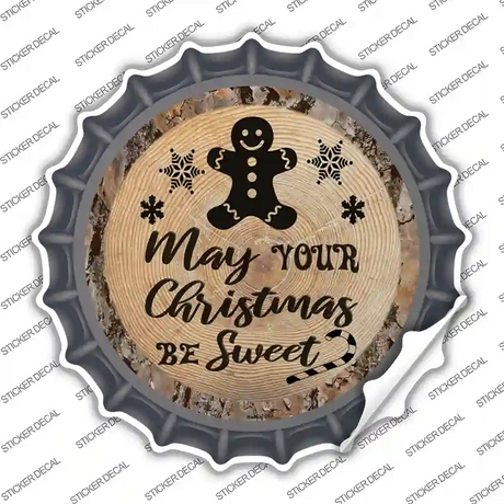 Christmas Be Sweet Novelty Bottle Cap Sticker Decal