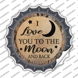 Moon And Back Novelty Bottle Cap Sticker Decal