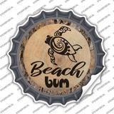 Beach Bum Seaturtle Novelty Bottle Cap Sticker Decal